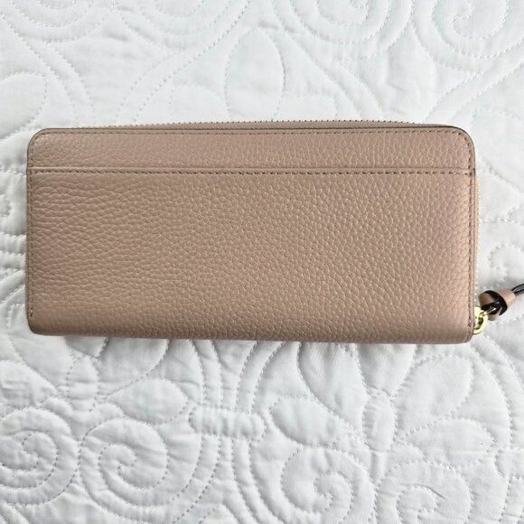 Kate Spade Women's Pink Pebble Leather Continental Zip Wallet - Picture 3 of 6